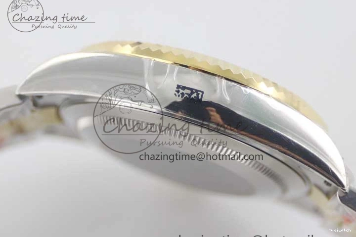 YG Asian SS Dial Edition Sky-Dweller Best 23J to 904L 1:1 Noob White on Bracelet 9001 SS YG 0301